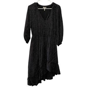 Joie Black Asymmetrical Tiny Heart Dress Size XS